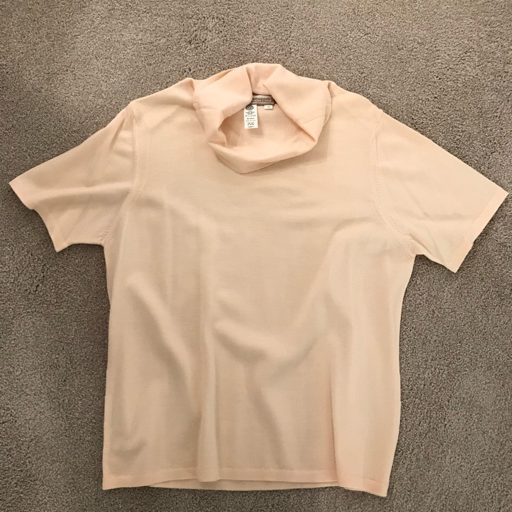 Coldwater Creek wool short sleeve cowl neck sweater
